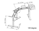 L-Shaped Up Standing Desk - Compact Adjustable Desk 