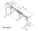 L-Shaped Up Standing Desk - Compact Adjustable Desk 
