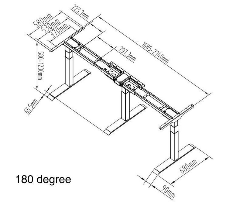 L-Shaped Up Standing Desk - Compact Adjustable Desk 