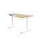 L-SHAPED 2-Legs UP STANDING DESK - Oak_White (E1L-01W)