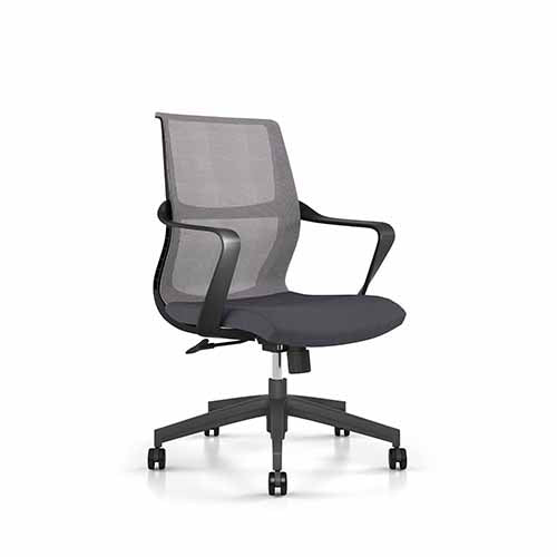 KH-145B-LP 辦公椅 中高背 固定扶手 - KLT Furniture