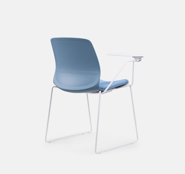 KEMS-004C Giga Lightweight movable blue cushion writing chair