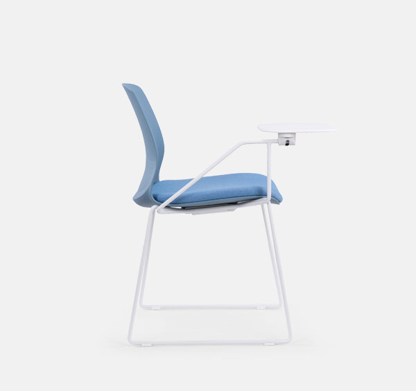 KEMS-004C Giga Lightweight movable blue cushion writing chair