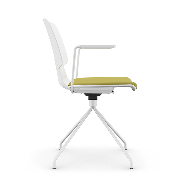 KLEX-E Atrium Armrest Fixed Foot Training Chair Meeting Stool