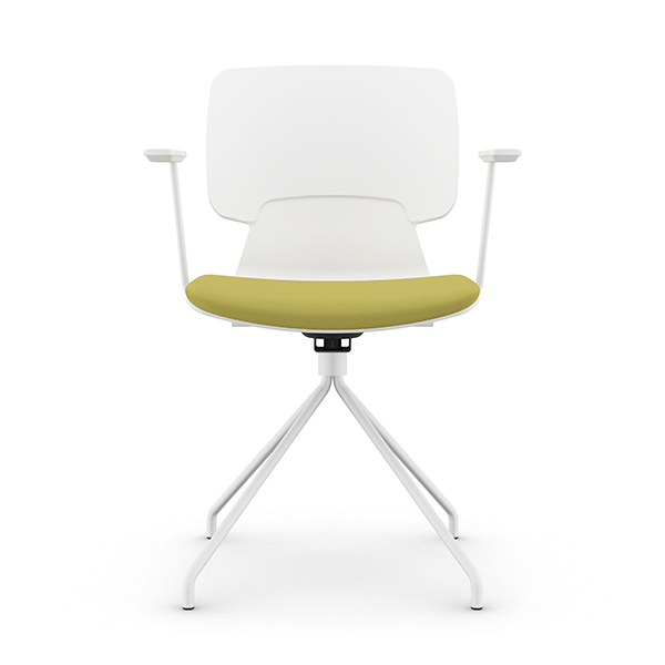 KLEX-E Atrium Armrest Fixed Foot Training Chair Meeting Stool