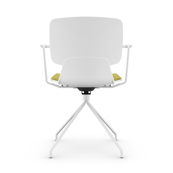 KLEX-E Atrium Armrest Fixed Foot Training Chair Meeting Stool