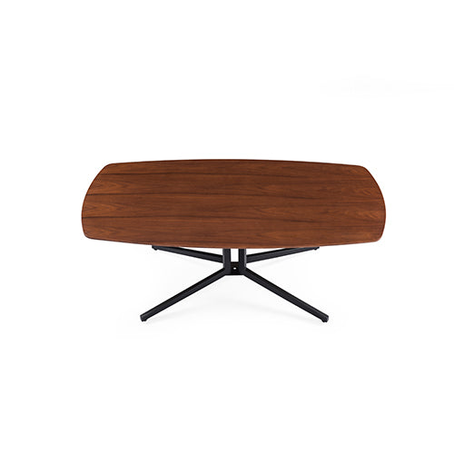 KCT-10 Radice Painted Steel Frame Coffee Table｜Walnut Coffee Table