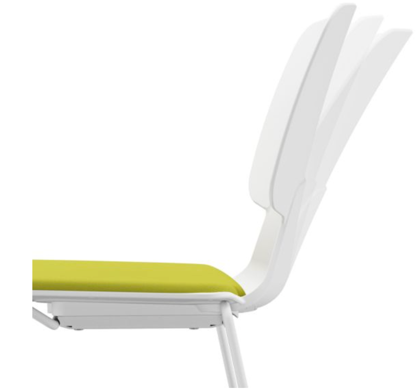 KLEX-E Atrium Armrest Fixed Foot Training Chair Meeting Stool