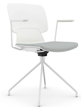 KLEX-E Atrium Armrest Fixed Foot Training Chair Meeting Stool