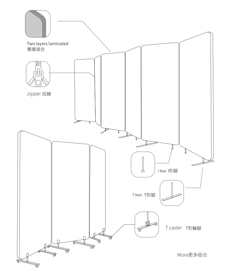 EFP-9 Muran 辦公位屏風組合 Workstation Partition Set