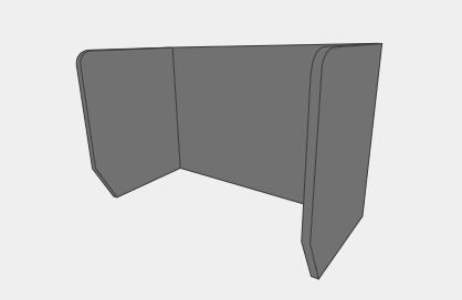 EFP-20 Italia 方形工作位 分隔板 Square workstation partition