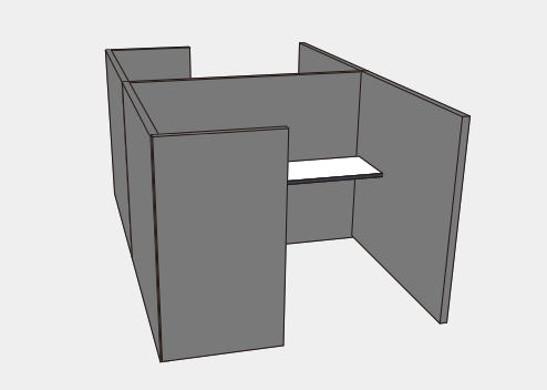 EFP-2 Rena 桌面掛式私隱隔板 Clamp-On Privacy Panel