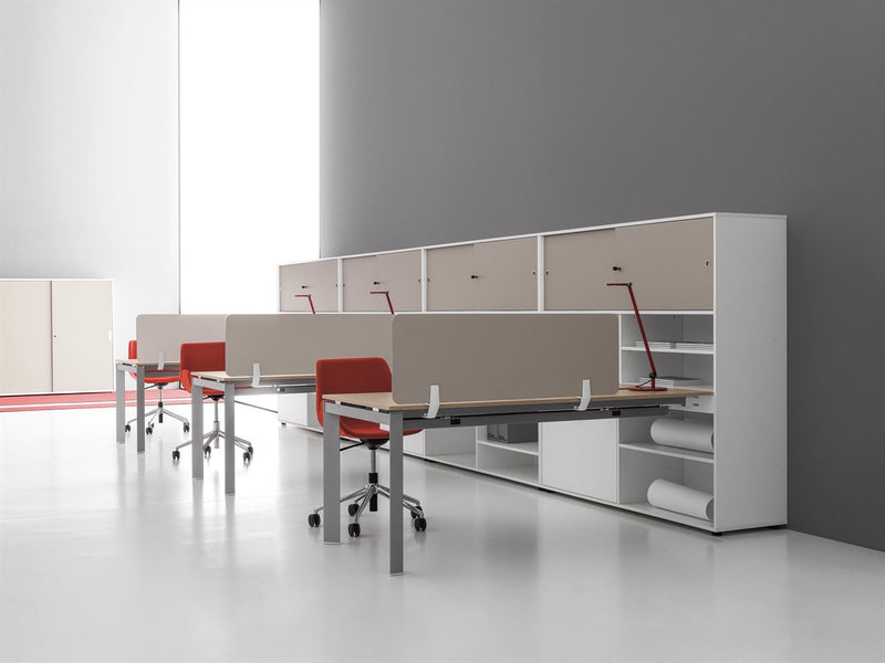 <tc>WD1700 Multipurpose Tables with integrated pedestals, laterals and cabinets with soft-close doors and drawers</tc>