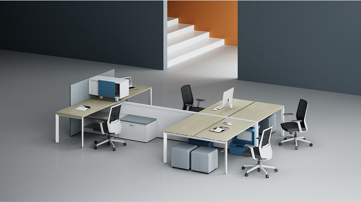 KH-318A-BS 人體工學辦公椅 網椅 灰白色背架 - KLT Furniture