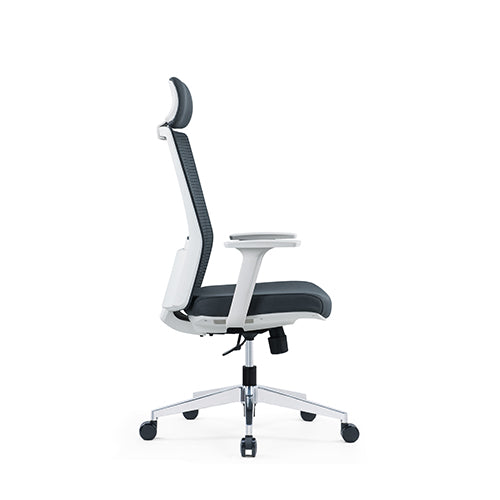 KH-318A-BS 人體工學辦公椅 網椅 灰白色背架 - KLT Furniture