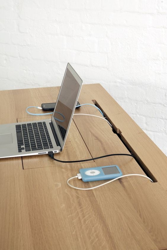 CT-23 Capri 木色系會議桌｜Power Integrated Conference Table