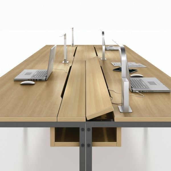 CT-23 Capri 木色系會議桌｜Power Integrated Conference Table