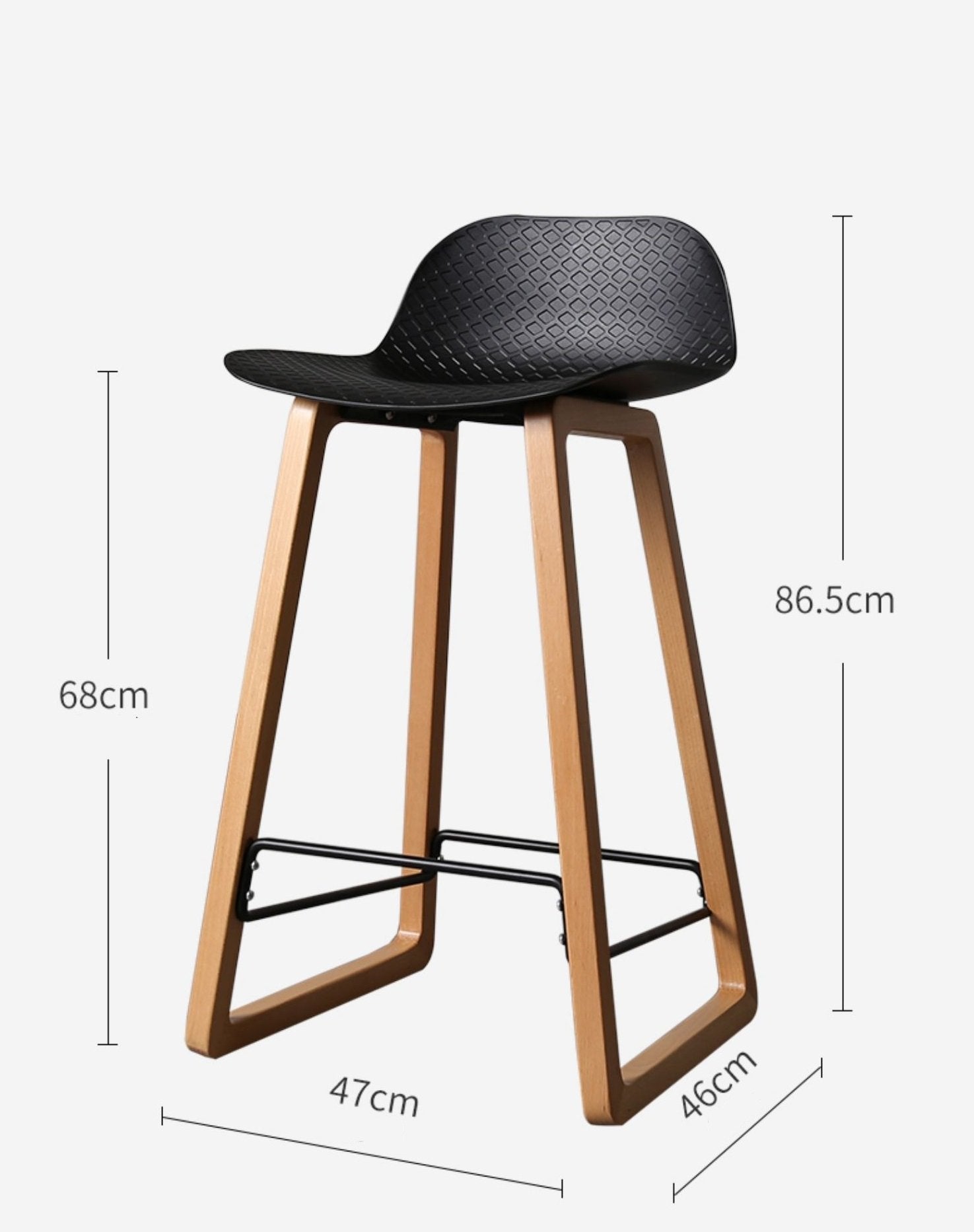 KC-142-Gelato wooden bar chair bar stool
