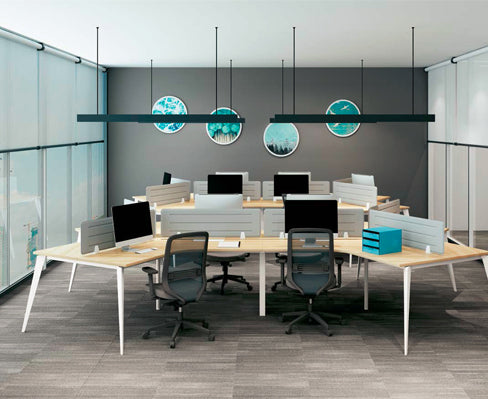 WD001-120 Degree 辦公桌 - KLT Furniture