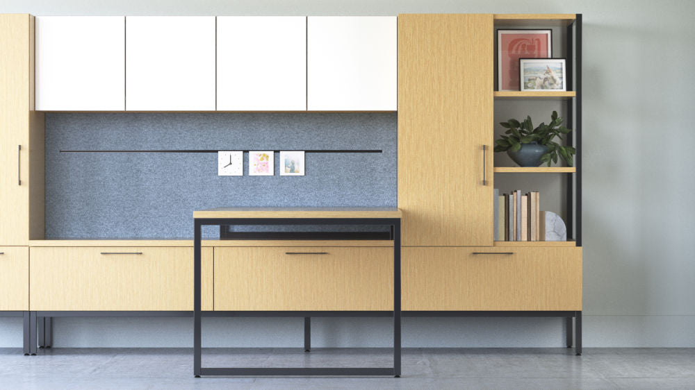 EMD200 Bellagio T-type Executive Desk with high cabinet large desk