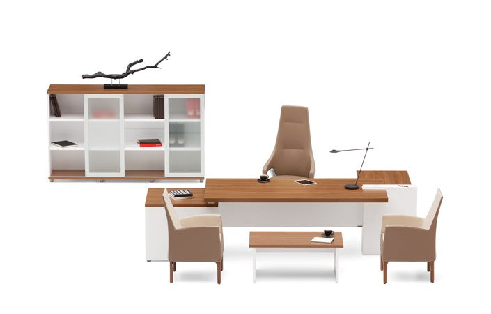 EMD100 Toscana L-shaped Executive Desk｜Dual-color Thickened