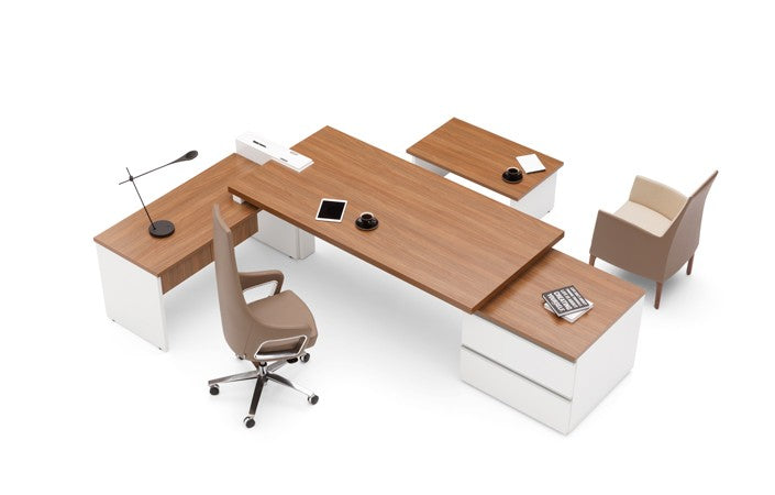 EMD100 Toscana L-shaped Executive Desk｜Dual-color Thickened