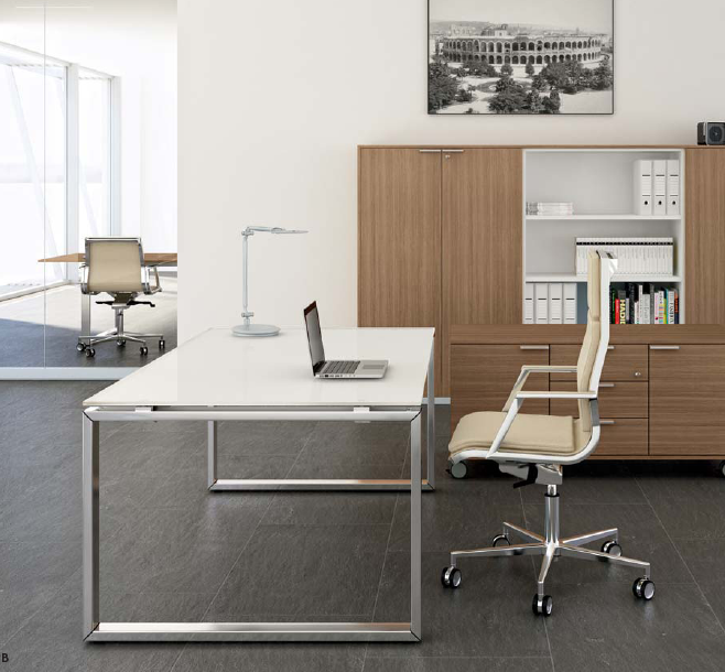 Square Executive 正方形行政工作檯 - KLT Furniture