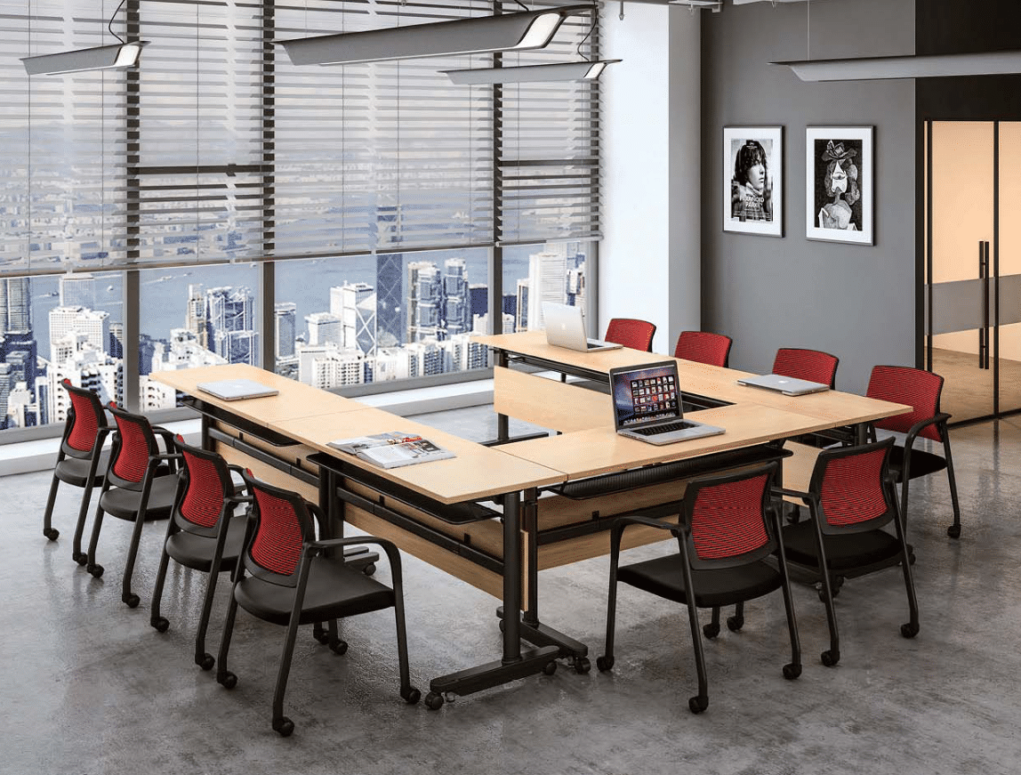 LS-709 Forli 折疊式培訓桌-連底盤｜Folding Training Table｜靈活空間方案