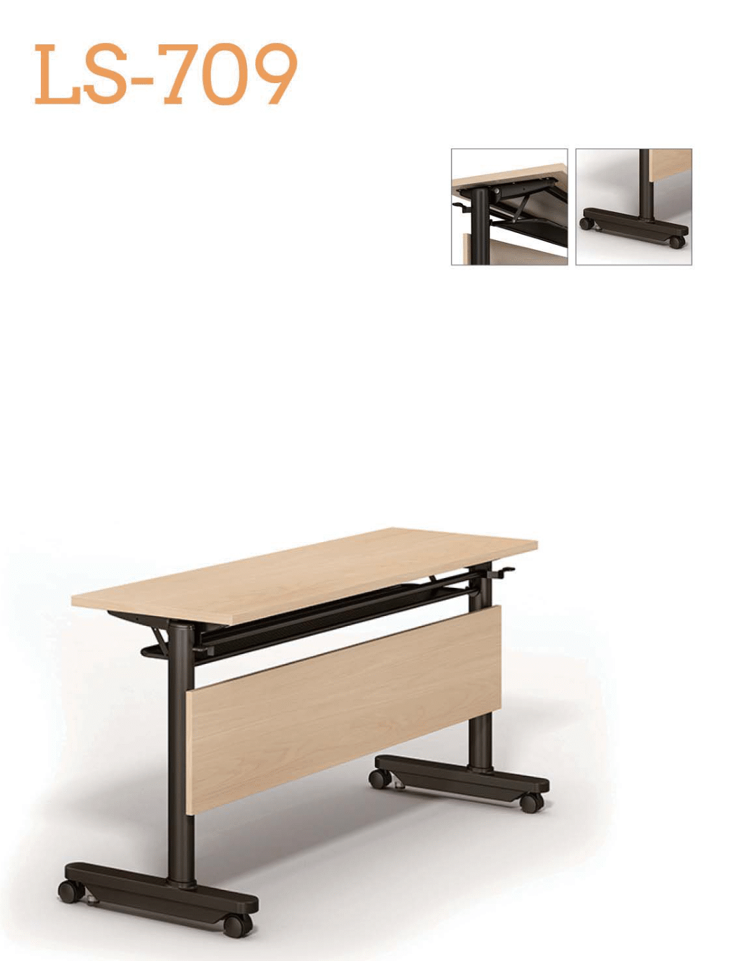 LS-709 Forli 折疊式培訓桌-連底盤｜Folding Training Table｜靈活空間方案
