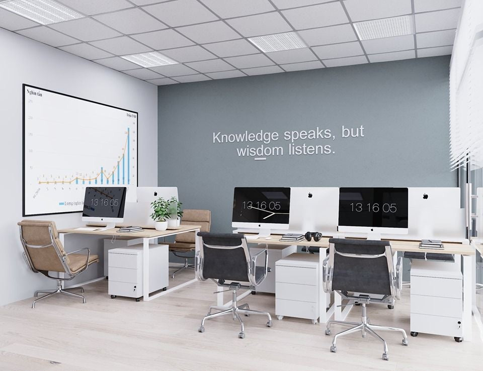 WD3500 Nove 辦公桌連屏風 | 共享雙人桌 (Smart Duo Sharing Desk)