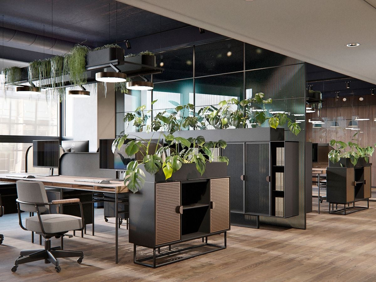 WD5800 Vinci 工業風職員屏風枱 – Industrial Style Partition Desk