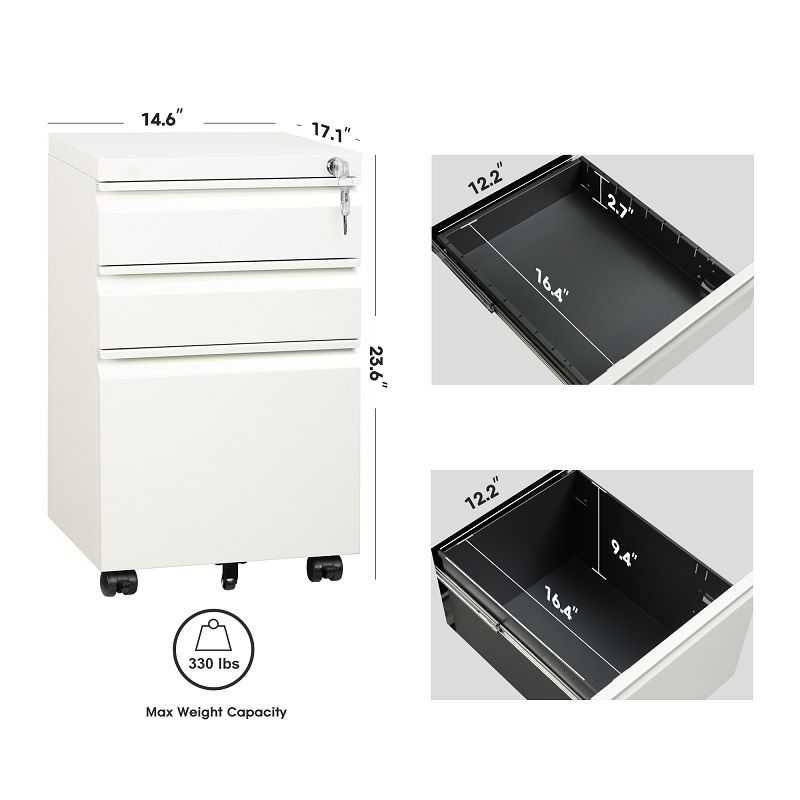 FC025 Three-layer drawer movable steel cabinet