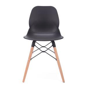 K07-Sorr round black steel frame lounge chair